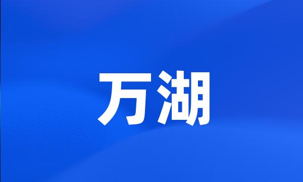 万湖