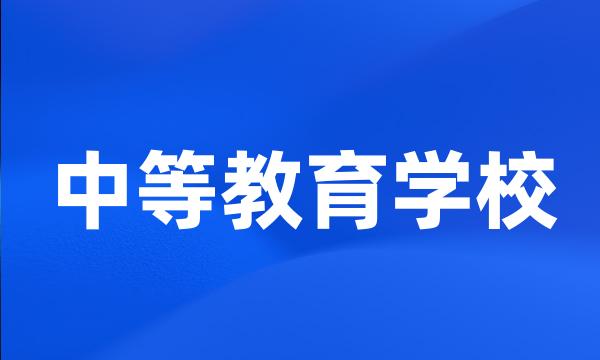 中等教育学校