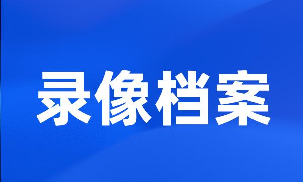 录像档案