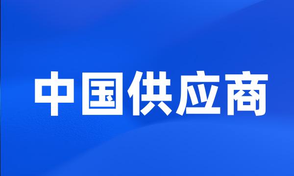 中国供应商