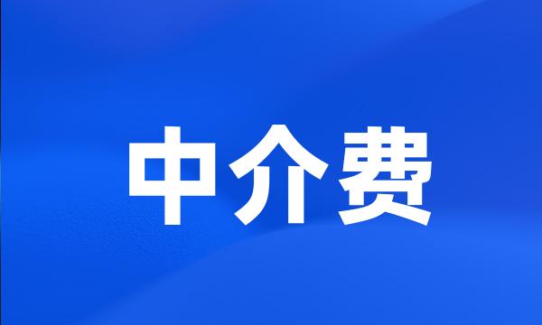 中介费