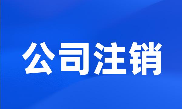 公司注销