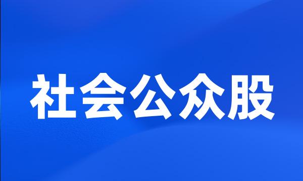 社会公众股