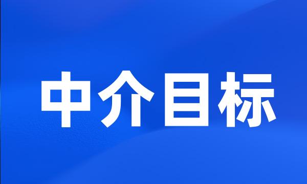 中介目标