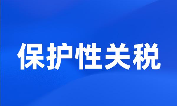 保护性关税