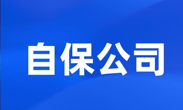 自保公司