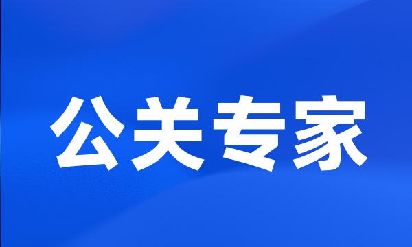 公关专家