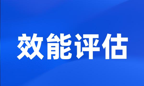 效能评估