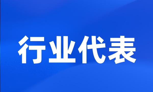 行业代表