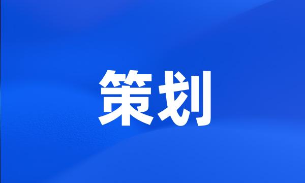 策划