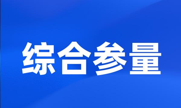 综合参量