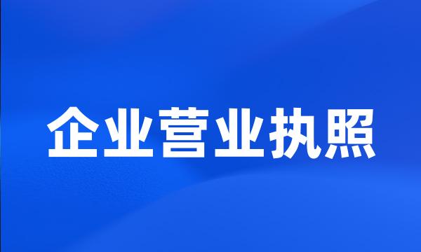 企业营业执照