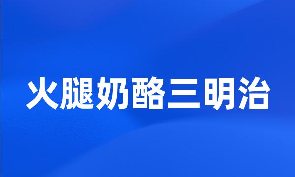 火腿奶酪三明治