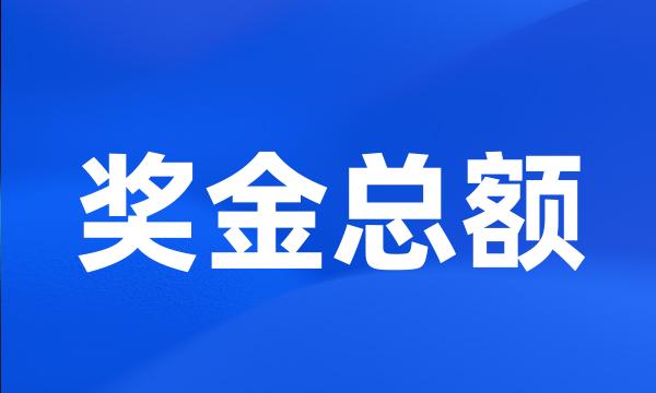 奖金总额