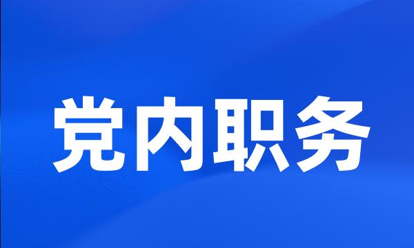 党内职务