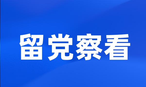 留党察看