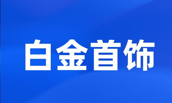 白金首饰