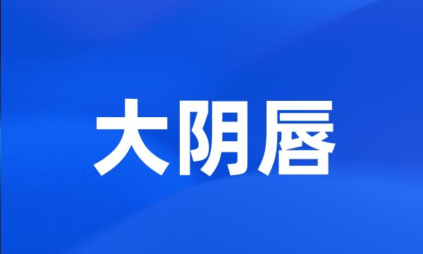 大阴唇