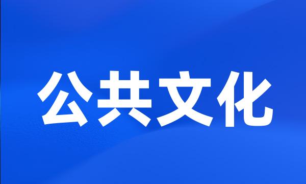 公共文化