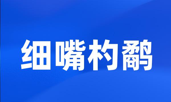 细嘴杓鹬