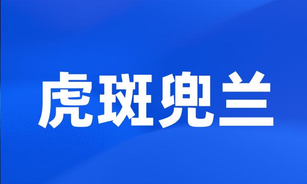 虎斑兜兰