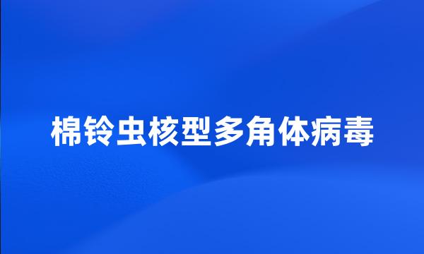 棉铃虫核型多角体病毒