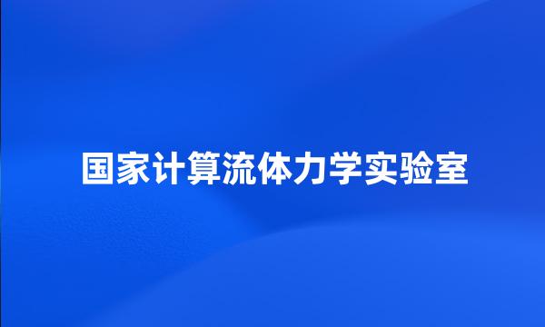 国家计算流体力学实验室