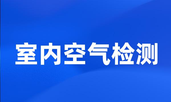 室内空气检测