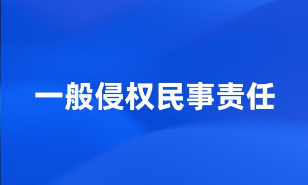 一般侵权民事责任