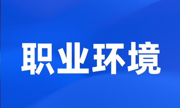 职业环境