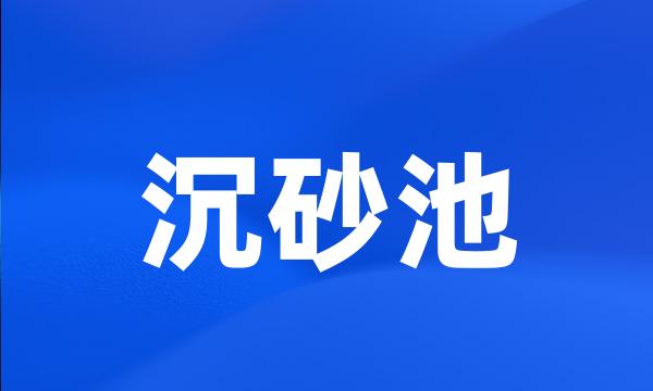 沉砂池