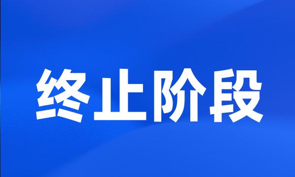 终止阶段