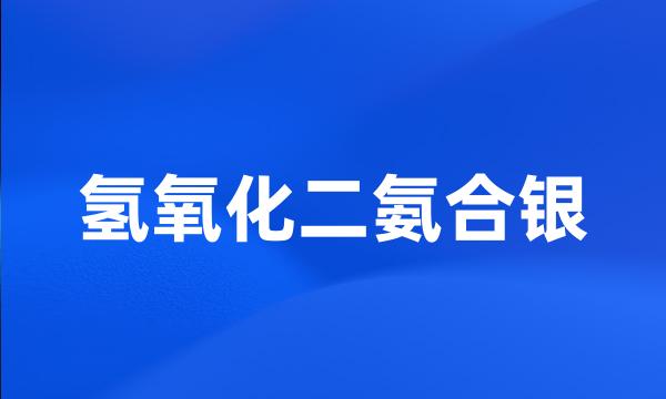 氢氧化二氨合银