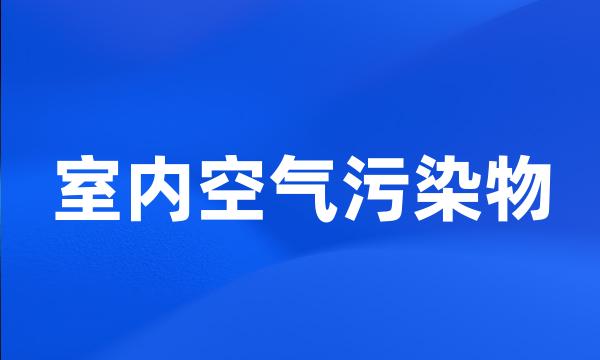 室内空气污染物