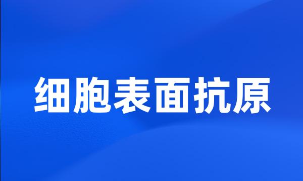 细胞表面抗原