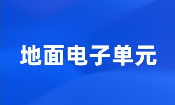 地面电子单元