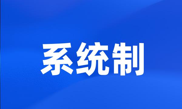 系统制