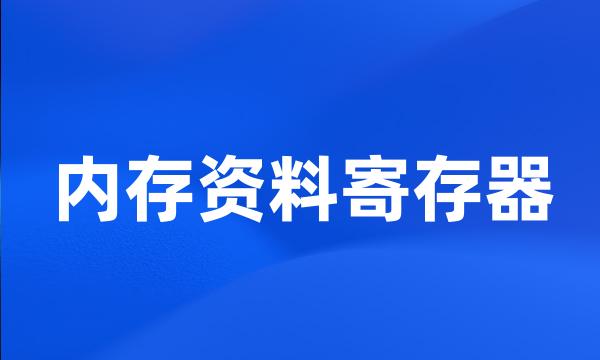 内存资料寄存器