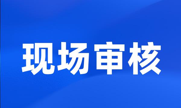 现场审核