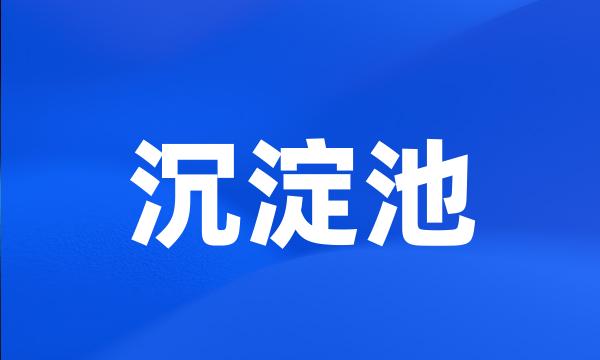 沉淀池