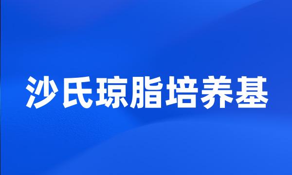 沙氏琼脂培养基