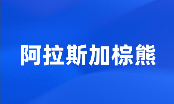 阿拉斯加棕熊