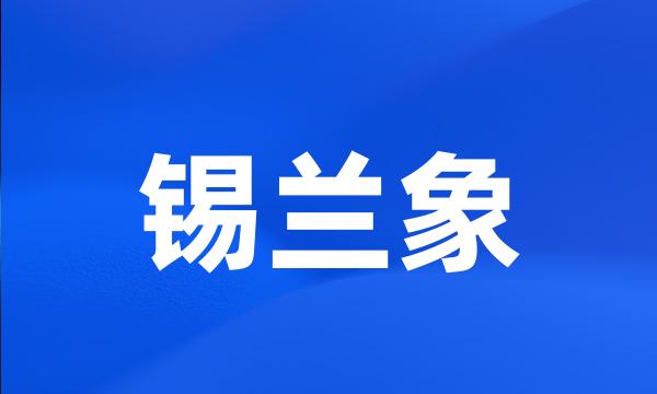 锡兰象