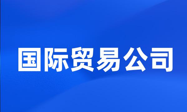 国际贸易公司