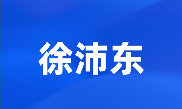 徐沛东