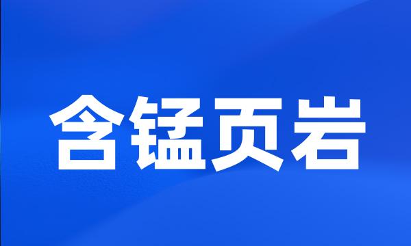 含锰页岩