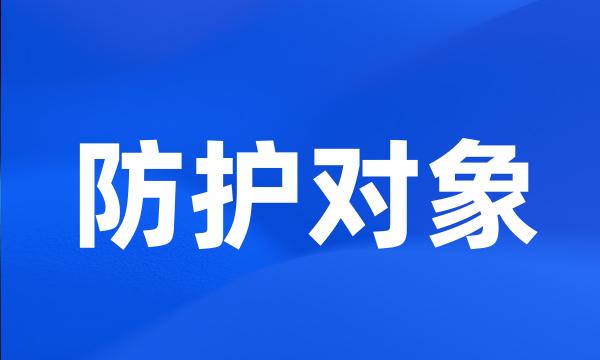 防护对象