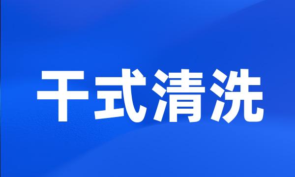 干式清洗