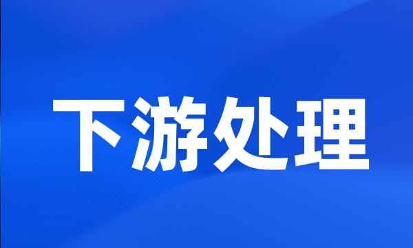 下游处理