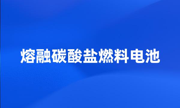 熔融碳酸盐燃料电池